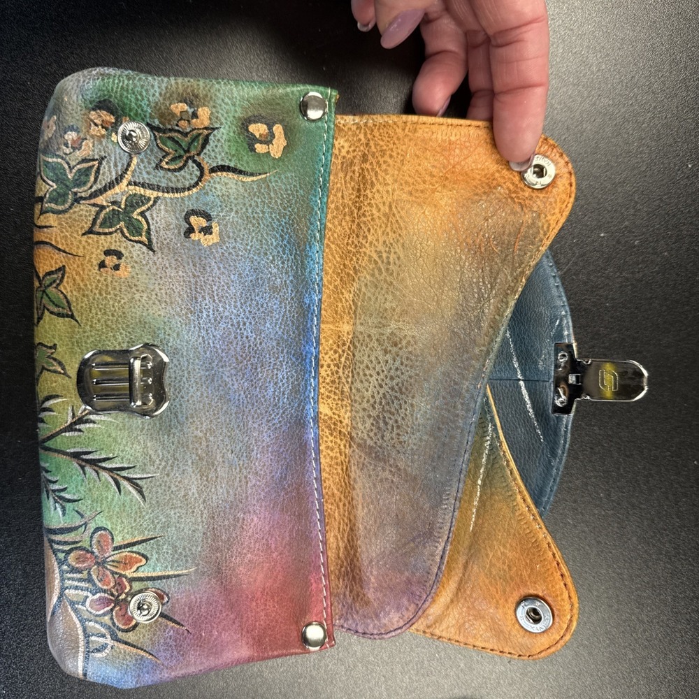 Hand-Painted Leather Wallet, Biacci - Picture 6 of 14